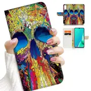 ( For Vivo Y11s ) Flip Case Cover AJ23216 Abstract Skull