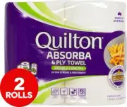Quilton Absorba 4 Ply Double Length Paper Towels 2pk...