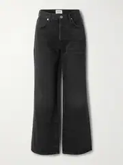 [Citizens of Humanity] Citizens of Humanity - Annina High-rise Wide-leg Jeans - 30" - Black - 28 28 Black