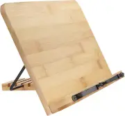 Universal Bamboo Book Stand, for Cookbooks, Reading, Cell Phone, Art, Sheet Musi