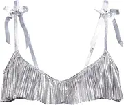 [Savage X Fenty] Women's, Pleated Lamé Unlined Bra