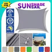 Waterproof Extra Heavy Duty Shade Sail Shade Cloth Sun Triangle Square Rectangle