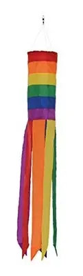 In the Breeze Rainbow Column - 33 Inch Windsock - Colorful Hanging Decoration -