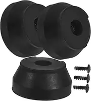 Healvian Tripod Cane Anti-slip Pad 3pcs Rubber Tips Walking Stick Foot Pad Replacement Black