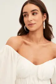 Gold Daisy Hoop Earrings - Size ONE, Women's Ring