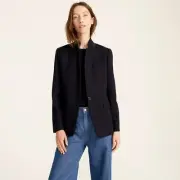 J Crew Regent Blazer in Wool Flannel Navy 8 NWT