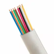 Phone Cable FLAT 8 Wire, Solid, Silver - 1000ft Roll Bulk, 28AWG FREE SHIPPING