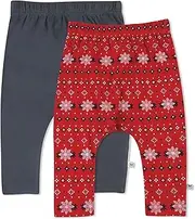 [HonestBaby] Multipack Harem Pants Roomy Fit Pull on Bottoms 100% Organic Cotton for Baby Boys, Girls