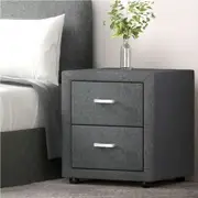 1x Artiss Bedside Table CADEN Grey