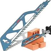 Reciprocating Saw Blade 10/12/18/20inch Universal Cutting Recip Sabre Saw Blade Alloy Steel Brick Porous Concrete Cutting Saw Blade Masonry Cutting Blade for Cement Composite Panels Bricks (20 inches)