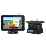 Digital Wireless Solar Backup Camera with 5" Monitor DVR Split Screen BSD For Rv