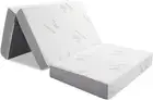 Folding Mattress, 4 Inch Twin Trifold High-Density Foam Mattress with Removab...