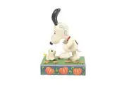 Peanuts by Jim Shore Snoopy Scared by Woodstock as a Halloween Ghost