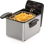 Freidora De Aceite Eléctrica Comercial Para Dos Canastas Papas Donuts 1500W