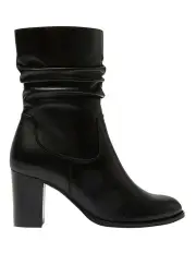 [Jane Debster] Gibson Leather Boots in Black