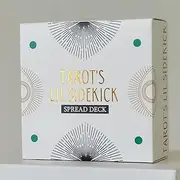 Tarot's Lil Sidekick Spread Deck: 82 Gilded Question and Category Cards Designed for Clarity and Impact for Oracle & Tarot Readings. (Velvet Pouch Included), White, Gold, Teal