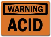 Warning Sign - Acid - 10" x 14" OSHA Safety Sign