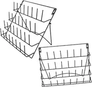 DINHEAROM 2-Piece Iron Wall Rack Drying Display Storage Rack Wire Grid Cup Drying Stand Modern Wall Decor for Kitchen Home
