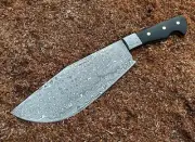 Bowie Knife Custom Made Hand Forged Damascus Steel Bowie