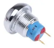 Apem PUSH BUTTON SWITCH IPR3SAD2101 5A Momentary SPST Dome,Solder Terminal BLACK