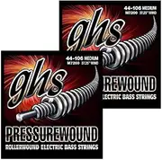 GHS Pressurewound Bass String Set, 044-106, (M7200 Set), 2 Sets of M7200