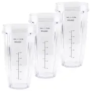 3 Pack 24 oz Cup Replacement Part 483KKU486 for Nutri Ninja BL480 BL640 CT680