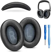 Premium Replacement SoundLink AE2 Ear Pads and SoundLink AE2 Headband pad Cushion Compatible with Bose SoundLink Around-Ear 2 / Bose Soundlink AE2 Headphones (SLAE2 Combo Black)