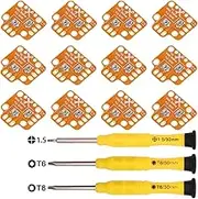 12 Pair Thumbsticks Drift Fix Module Repair Kit for PS5 Controller, Analog Stick Drift Fix Mod, Handle Joystick Drift Repair Board for PS4, for Xbox S/X Incl. Screwdriver Kit (+1.5/T6/T8)