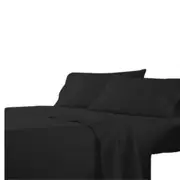 Black 2000TC 4PCS Bed Sheet Set