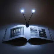Clip On Music Stand Book Reading Mini Double Adjustable Arms Light LED Lamp MNS