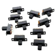 10 Pcs 6 Pins 2 Positions DPDT On/On Slide Switch G2P6P6