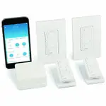 [7美國直購] LUTRON CASETA SMART LIGHTING DIMMER SWITCH (2 COUNT) STARTER KIT PEDESTALS P-BDG-PKG2W,