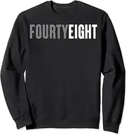 [X.Style] Fourty-Eight Years Old - 48th Birthday for him and her Sweatshirt ds1243 Sweater (S) Black