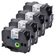 4PK Compatible For Brother TZe-261 TZ-261 Black on White Label Tape 1.5" P-Touch