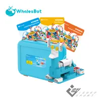 在飛比找PChome24h購物優惠-WhalesBot A3 兒童 AI 智能程式積木鯨魚機器人