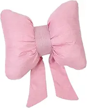 FVDPWYE Car Neck Pillow Back Support Comfortable Driving Stylish Linen Material Soft for Home Office Neck Cushion Versatile Use Room Decor, Pink