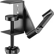 Headphone Holder Headphone Hook, Headphones Stand Under Table Foldable Aluminum Headset Holder Clamp Hanger Mount, Built in Cable Clip Organizer for PC Gaming, Office Headset Stand