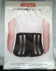 LONOVE Adjustable Lower Back Brace Lumbar Support Size Large