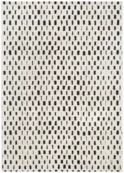 Mila Monochrome Squares Black and Cream Rug
