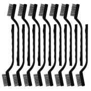 t15 Pcs Mini Stainless Steel Wire Brush Set for Cleaning Welding Slag Rust, Wire