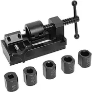 Fuel Line Fittings Installation Tool Kit, Aluminum Alloy Flexible Fuel Hose Fitting Tool with 5 Fuel Line Pipe Bracket for 4AN 6AN 8AN 10AN 12AN Connector, Black