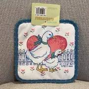 Vintage 80s Briggs Potholder Goose Geese Country Kitchen Grandmacore Pot Holder