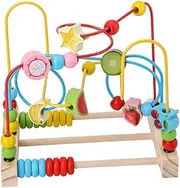 Kisangel 1Pc Interactive Fruit Pattern Bead Maze for Early Education Safe Plaything for Years Random Color Enhances Parent Interaction and Development Random Color