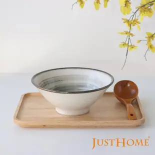 【Just Home】日本製刷毛目陶瓷7.5吋麵碗(碗 麵碗 拉麵碗 湯碗)