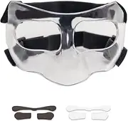 Lyaciomn Sports Face Guard, Nose Guard for Broken Nose, Basketball Football Softball Training Face Protect Shield, Easy Install Clear Close