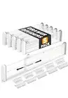 Expandable Drawer Dividers- 12.6-22.8'' Adjustable Drawer 5*Long Dividers Gray