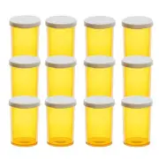 12 Pack Medicine Containers Empty Pill Bottles Organizer with Plastic Caps