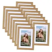 4x6 Picture Frames Oak Wood Grain Wood Set of 15, Display Multi 4x6 Photos
