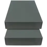 Archival Storage Box 2 Pack Acid-Free Gray Drop Front Museum 14.75x18.75 Inches