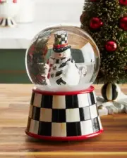 MacKENZIE CHILDS NOSTALGIA SNOWMAN SNOW GLOBE BNIB